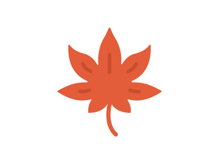 Illustration of autumn leaf iconのイラスト素材