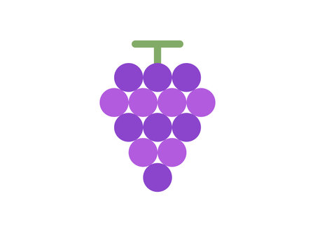 Illustration of a grape iconのイラスト素材