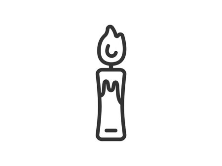 Illustration of a candle icon (line drawing)のイラスト素材