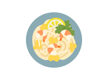 Illustration of Thai food, Pad Thai iconのイラスト素材