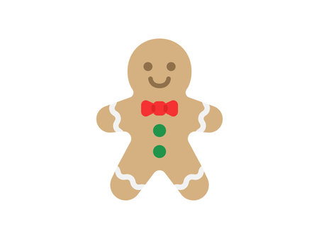 Christmas ginger cookie icon illustration