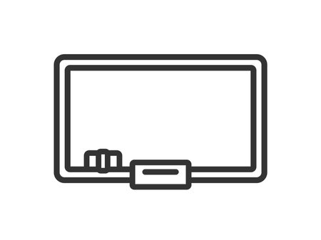 Illustration of blackboard icon (line drawing)のイラスト素材