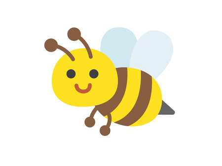 Illustration of a bee character iconのイラスト素材