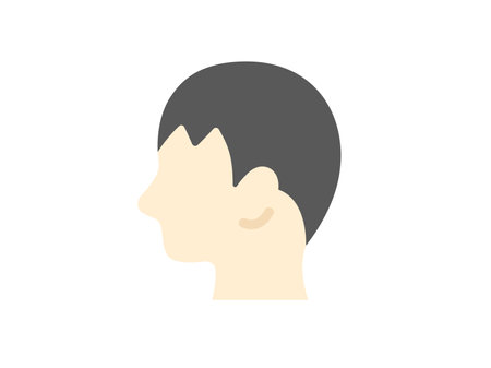 Simple male profile icon illustrationのイラスト素材