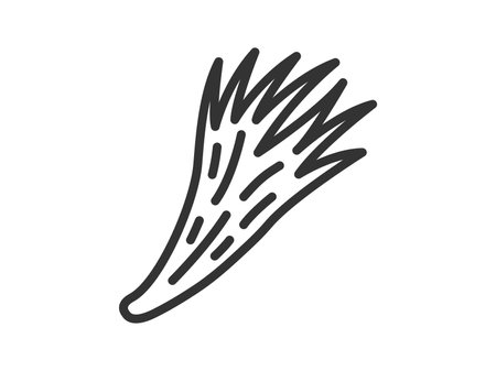 Illustration of green onion icon (line drawing)のイラスト素材