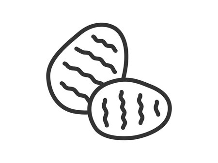 Illustration of taro icon (line drawing)のイラスト素材