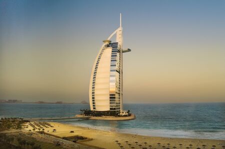 Burj al arab, UAE, Sunriseのeditorial素材