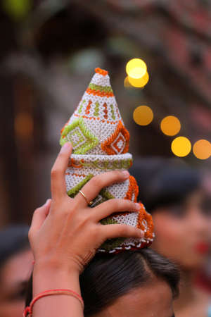 indian wedding fill story with bridal and groom start to end with fashion  tasty food, jewellery  decoration  saptapadi samayu javtal ganesh Puja beautiful background all wedding rituals sindurの写真素材