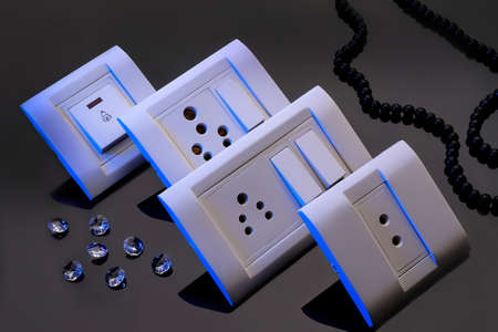 wall switch power electronic component socket different and modern realistic part | wall switch...