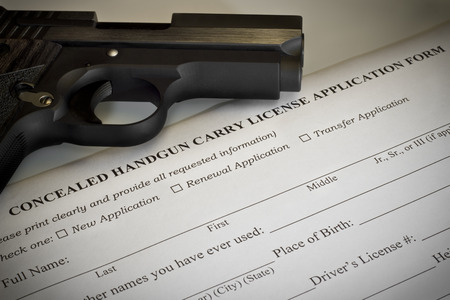 Concealed Handgun Permit Applicationの写真素材
