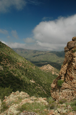 A view from the rugged Peloncillo mountains in south eastern Arizona.の写真素材