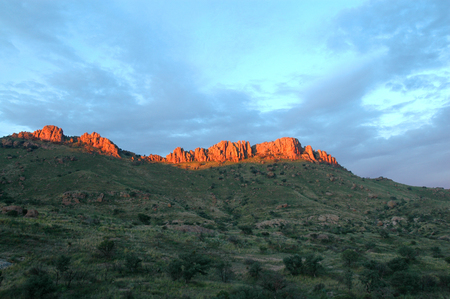 A view from the Pajarito mountains along the Arizona Mexico border.の写真素材