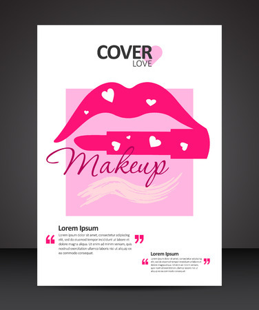 Make up beauty trendy cover design templateのイラスト素材