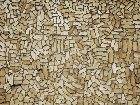 Grunge Mosaic Stone Wall. Nice natural background .の写真素材