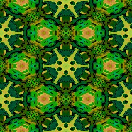 Abstract green vintage orient paisley ornament. Seamless pattern can be used for wallpaper, pattern...