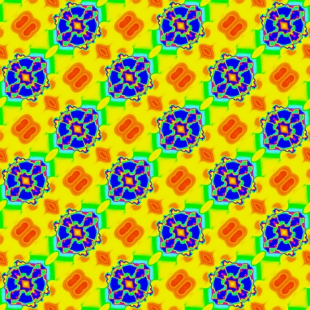 Rich colorful abstract ornament. Seamless pattern or textures. Kaleidoscopic orient popular styleの写真素材