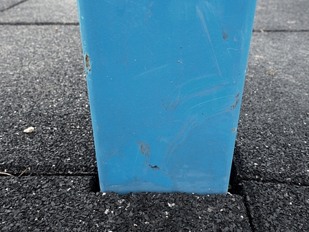 Frame in flexible tile for playground. Tiles made from a mixture of rubber crumb and a flexible core. Flexible floor for outdoor exerciseの写真素材