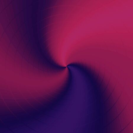 Concentric colorful spirals.  Abstract red blue helix, circular pattern in cube