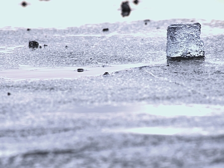 The Disappearing Glacier. Climate Change. Melting glaciers pose threat to seabed ecosystemの写真素材