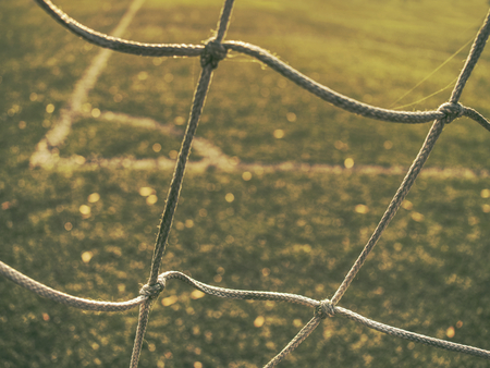 Corner Lines of an outdoor football or soccer training fieldの写真素材