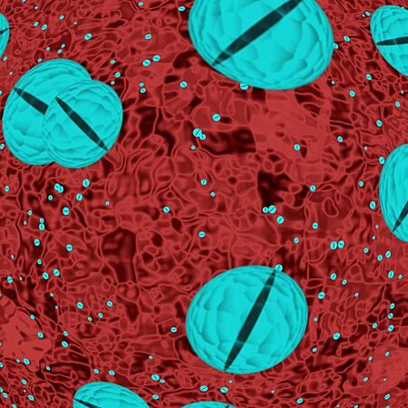 Corona virus  flowing in blood, virus cells concept. Viral disease outbreak. Hepatitis viruses,...