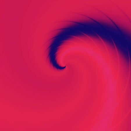 Red blue spiral with end in middle. Digital abstract image with psychedelic spiral