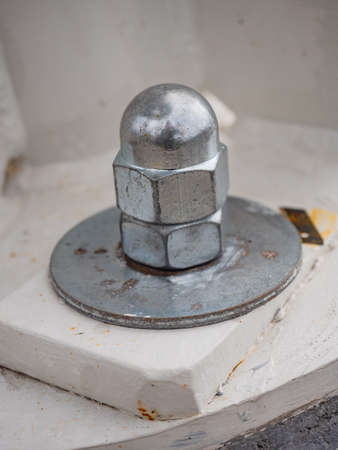 Dome Hexagon Cup Nut Stainless srewed in anchor main plate prouced from stainless steelの写真素材
