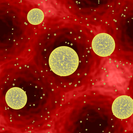 Bacteria Blood Infection or bacterial sepsis as a medical illustration representing an illness from green pathogens inside the human body attackingの写真素材