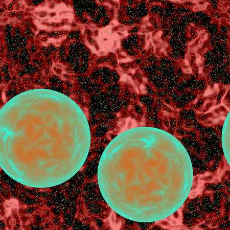 Blood cells flowing through veins. human circulatory system search conceptの写真素材