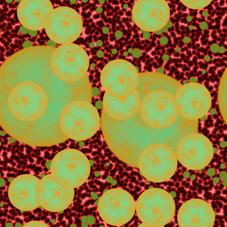 Floating danger viruses in blood. Medicine background, 3d illustrationの写真素材