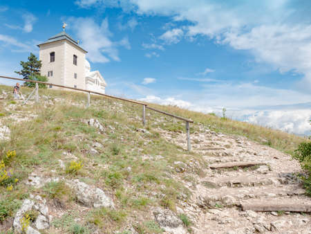 Tanzberg Hill, Svaty Kopecek, Mikulov town, Southern Moravia, Czech Republicの写真素材