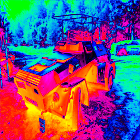 Thermal camera photography, infrared scanの写真素材