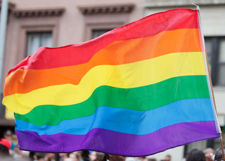 Rainbow Flag on the Pride Parade 