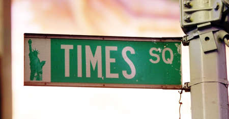 MANHATTAN, NY - November 7, 2010: Times Square sign in New York City, USA on a sunny day.のeditorial素材