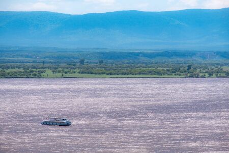 View of the city of Khabarovsk from the Spaso-Preobrazhensky Cathedral. Urban landscape.のeditorial素材