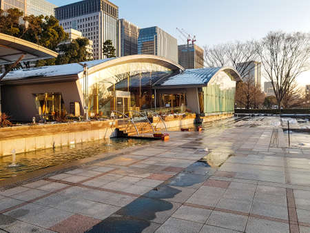 Tokyo, Japan- Jan 23, 2018: A Park in the Tokyo Imperial Palace districtのeditorial素材