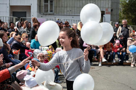 Khabarocsk, Russia - May 09, 2019: Concert in honor of the Victory Day in the great Patriotic warのeditorial素材