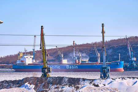 Ships in the port of Vanino.のeditorial素材