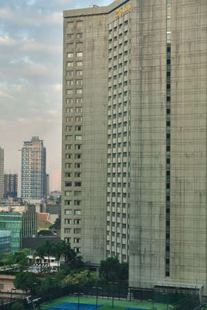 View of Makati city during the day. Skyscrapers in clear Sunny weather.のeditorial素材