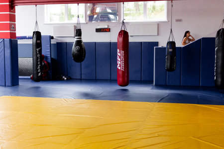 Boxing training hallのeditorial素材