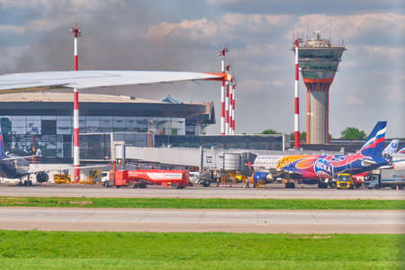 Moscow, Russia - May 26, 2021: Terminal C of Domodedovo Airportのeditorial素材