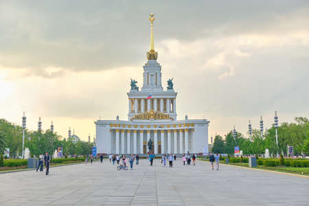 Moscow, Russia - May 27, 2021: exhibition of achievements of the national economy.のeditorial素材