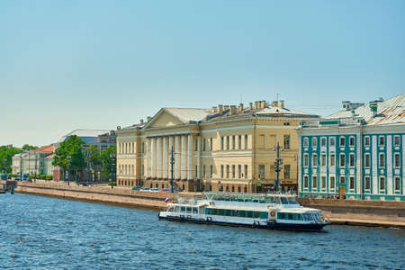 Saint-Petersburg, Russia - Jun 07, 2021: Bolshaya Neva Embankment.のeditorial素材