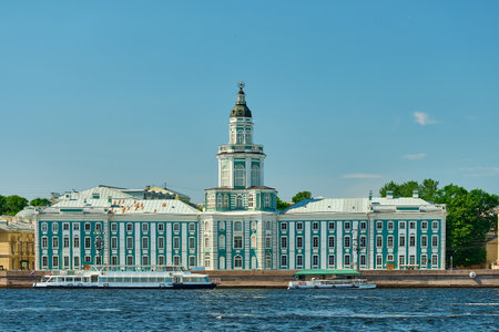 Saint-Petersburg, Russia - Jun 07, 2021: Bolshaya Neva Embankment.のeditorial素材