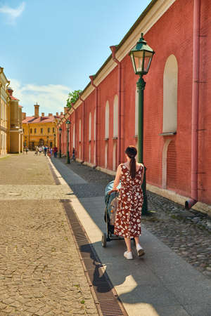 Saint-Petersburg, Russia - Jun 08, 2021: Petropavlovskaya fortress. Hare island. Fortress in the center of St. Petersburg.のeditorial素材