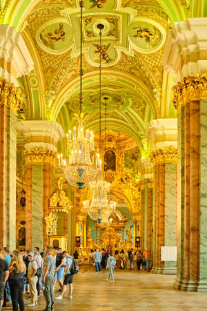Saint-Petersburg, Russia - Jun 08, 2021: Interior of Peter and Paul Fortress. Hare island.のeditorial素材