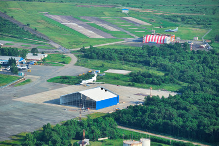 Top view of the spring landscape.の写真素材
