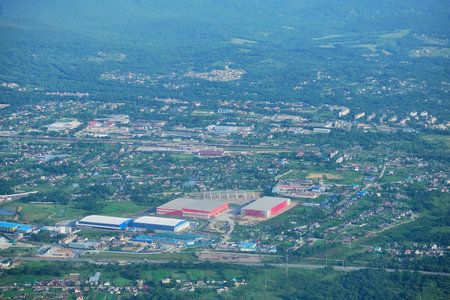 Top view of the spring landscape.の写真素材