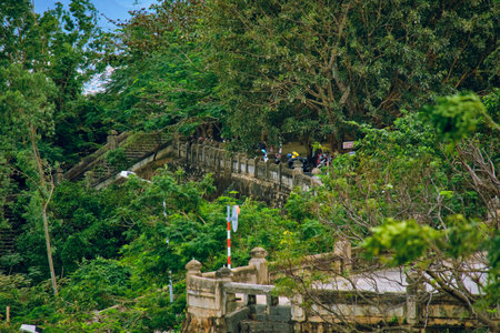 Lin Ung Buddhist Temple on the Seoncha Peninsula near Da Nang, Vietnamの写真素材