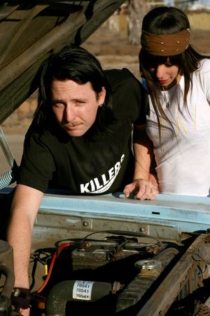 Teenagers having car problems